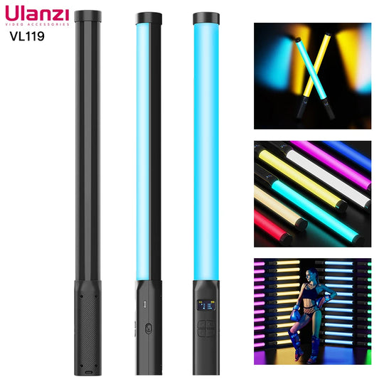 VL119 RGB Stick Light Wand Lightweight Handheld Tube Light Led Video Light CRI 95+ 2600Mah Photography Studio Lamp Type-C